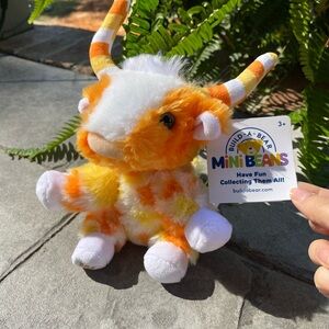 Build-A-Bear Mini Plush Cow in Orange and White